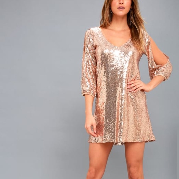 gold loose dress